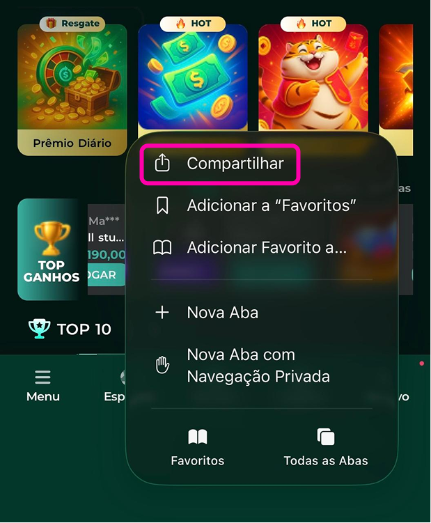 Ícone de compartilhamento